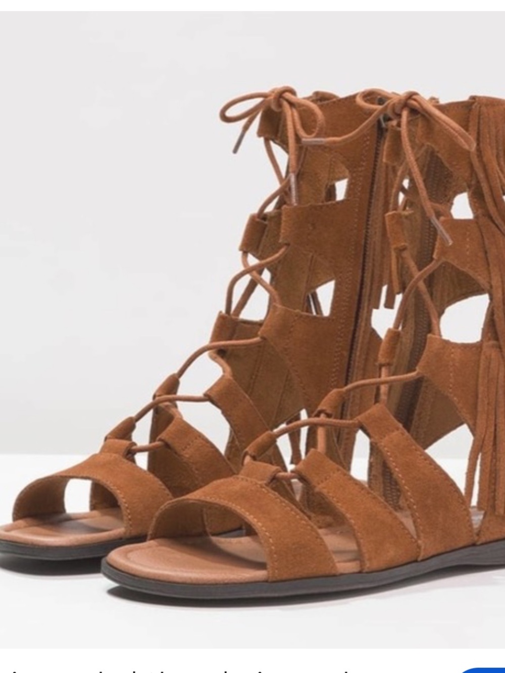 Minnetonka moccasin gladiator sandals brown Milos suede leather sz 10